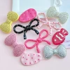 Diamond-encrusted polka dot bow acrylic diy jewelry accessories, cream glue phone cases, hair clips, hair ornaments, patch materials details Picture